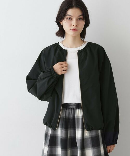 Dessin / デッサン レザーブルゾン・ジャケット | 【撥水・洗える】クルーネックブルゾン | 詳細5