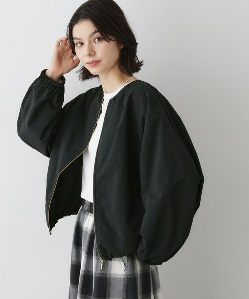 Dessin / デッサン レザーブルゾン・ジャケット | 【撥水・洗える】クルーネックブルゾン | 詳細6