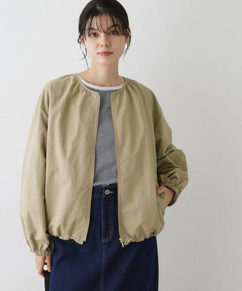 Dessin / デッサン レザーブルゾン・ジャケット | 【撥水・洗える】クルーネックブルゾン | 詳細9