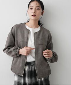 Dessin / デッサン レザーブルゾン・ジャケット | 【セットアップ可・洗える】マシュマロスウェードジップブルゾン