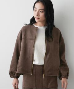 Dessin / デッサン レザーブルゾン・ジャケット | 【セットアップ可・洗える】マシュマロスウェードジップブルゾン