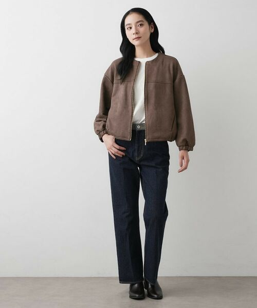 Dessin / デッサン レザーブルゾン・ジャケット | 【セットアップ可・洗える】マシュマロスウェードジップブルゾン | 詳細11
