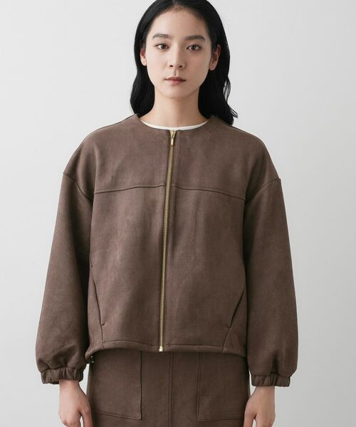 Dessin / デッサン レザーブルゾン・ジャケット | 【セットアップ可・洗える】マシュマロスウェードジップブルゾン | 詳細13