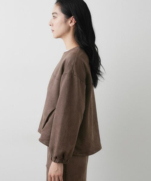 Dessin / デッサン レザーブルゾン・ジャケット | 【セットアップ可・洗える】マシュマロスウェードジップブルゾン | 詳細14