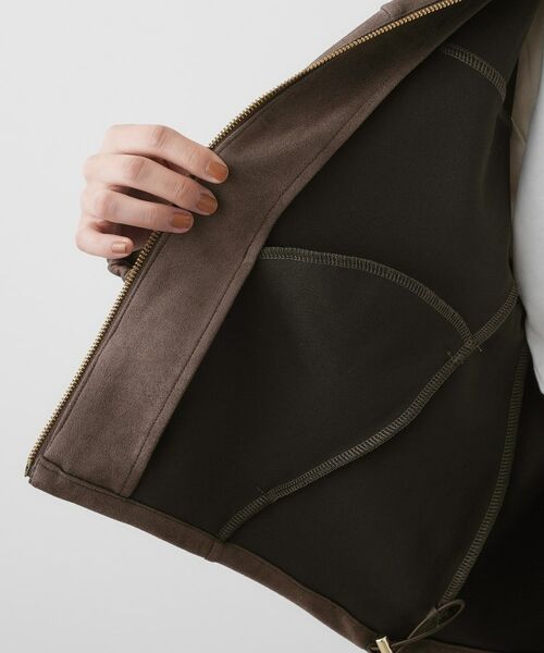 Dessin / デッサン レザーブルゾン・ジャケット | 【セットアップ可・洗える】マシュマロスウェードジップブルゾン | 詳細20