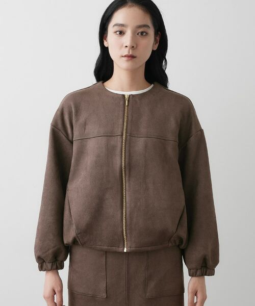 Dessin / デッサン レザーブルゾン・ジャケット | 【セットアップ可・洗える】マシュマロスウェードジップブルゾン | 詳細22