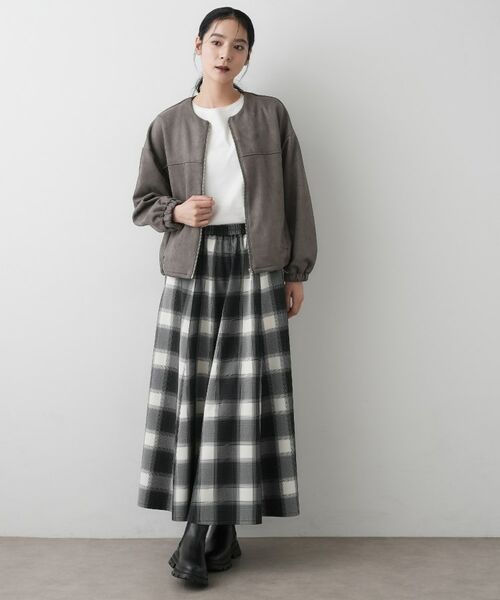 Dessin / デッサン レザーブルゾン・ジャケット | 【セットアップ可・洗える】マシュマロスウェードジップブルゾン | 詳細3