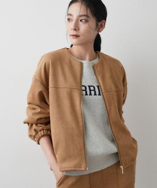 Dessin / デッサン レザーブルゾン・ジャケット | 【セットアップ可・洗える】マシュマロスウェードジップブルゾン | 詳細5