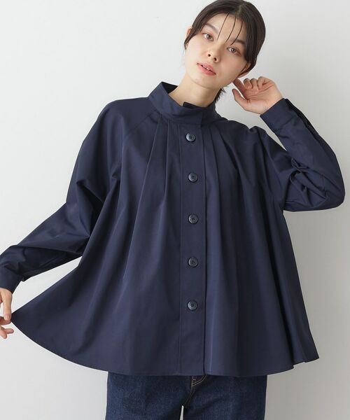 Dessin / デッサン テーラードジャケット | 【洗える】スタンドカラーAラインジャケット | 詳細1