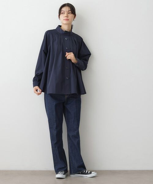 Dessin / デッサン テーラードジャケット | 【洗える】スタンドカラーAラインジャケット | 詳細3