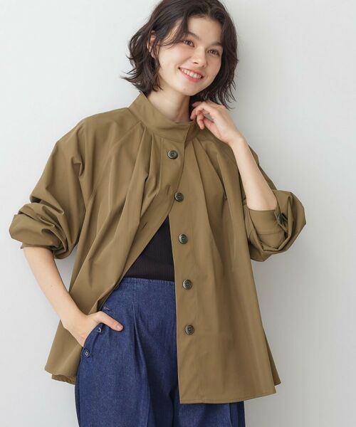 Dessin / デッサン テーラードジャケット | 【洗える】スタンドカラーAラインジャケット | 詳細5