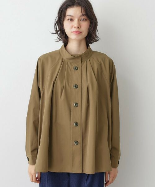 Dessin / デッサン テーラードジャケット | 【洗える】スタンドカラーAラインジャケット | 詳細9