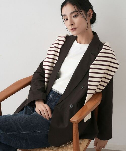 Dessin / デッサン テーラードジャケット | 【洗える】ダブルブレストジャケット(ブラウン(044))