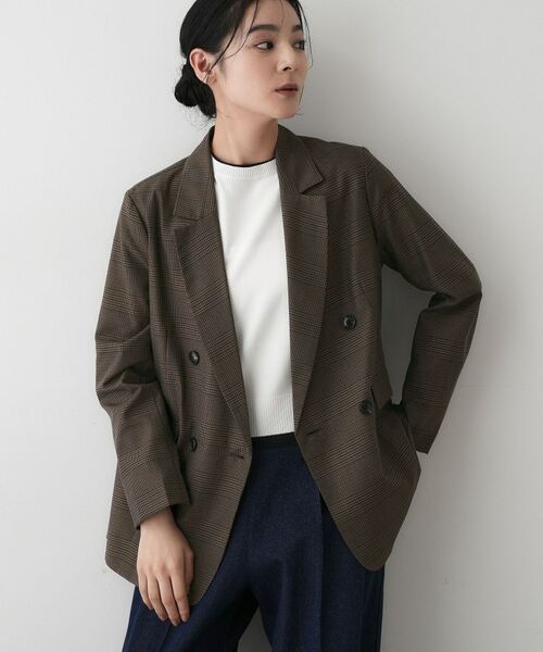 Dessin / デッサン テーラードジャケット | 【洗える】ダブルブレストジャケット(ブラウン(244))