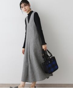 Dessin / デッサン ロング・マキシ丈ワンピース | 【洗える】Vネックジャンパースカート