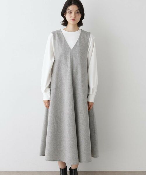 Dessin / デッサン ロング・マキシ丈ワンピース | 【洗える】Vネックジャンパースカート | 詳細13