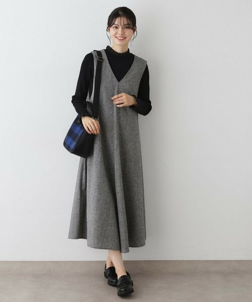 Dessin / デッサン ロング・マキシ丈ワンピース | 【洗える】Vネックジャンパースカート | 詳細6