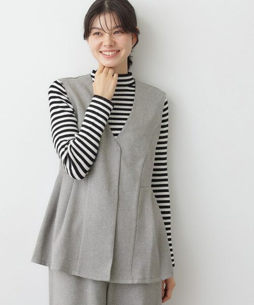 Dessin / デッサン セットアップ | 【2点セット/ウエストゴム/洗える】ツイストクロスセットアップ | 詳細1