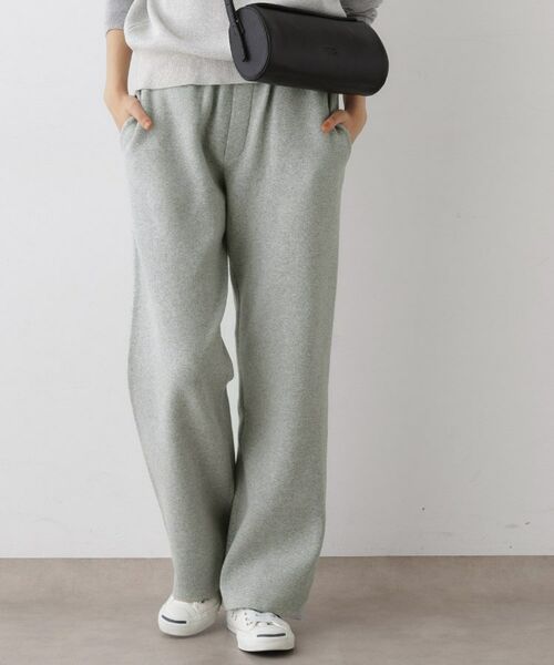 Dessin / デッサン パンツ | 【ウエストゴム/洗える】コットンニットリラクシーパンツ(グレー(012))