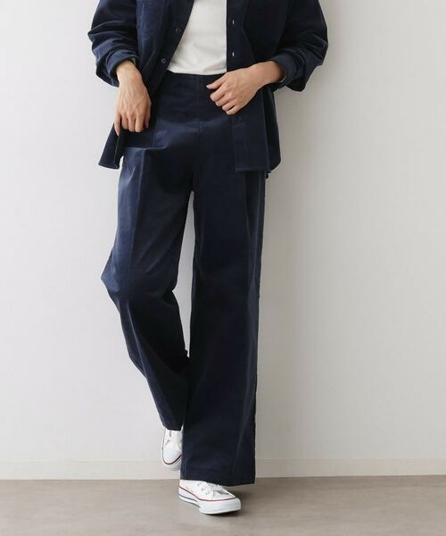 Dessin/デッサン 【セットアップ可・洗える】マリンコーデュロイパンツ ネイビー(094) 03(L)