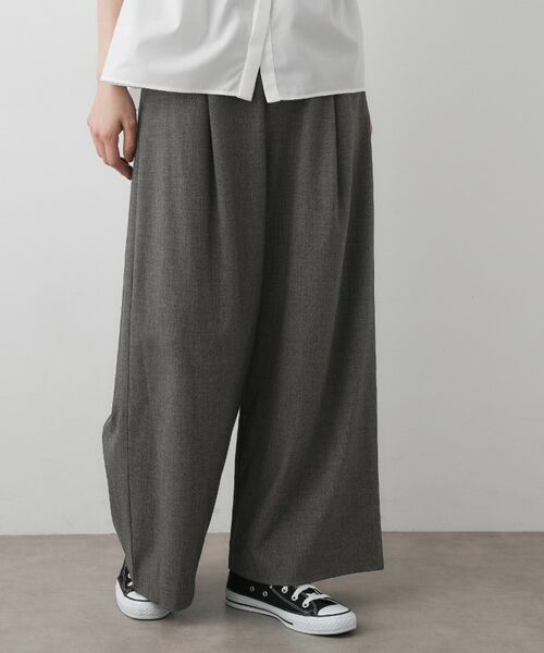 Dessin / デッサン パンツ | 【セットアップ可・洗える】ハイウエストタックパンツ | 詳細1