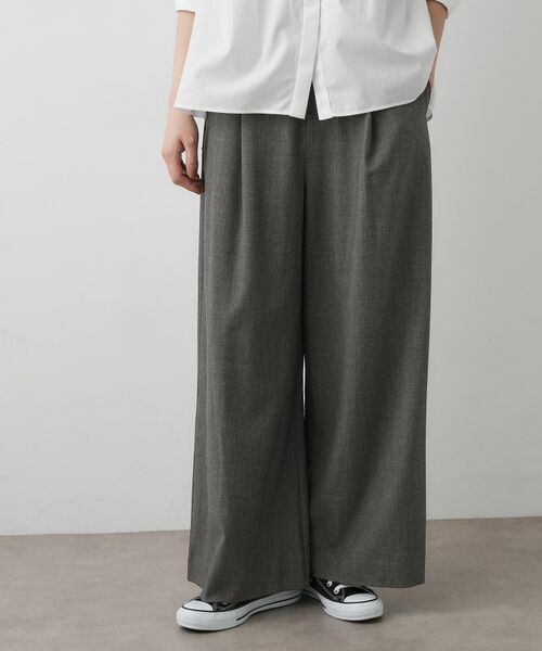 Dessin / デッサン パンツ | 【セットアップ可・洗える】ハイウエストタックパンツ | 詳細2