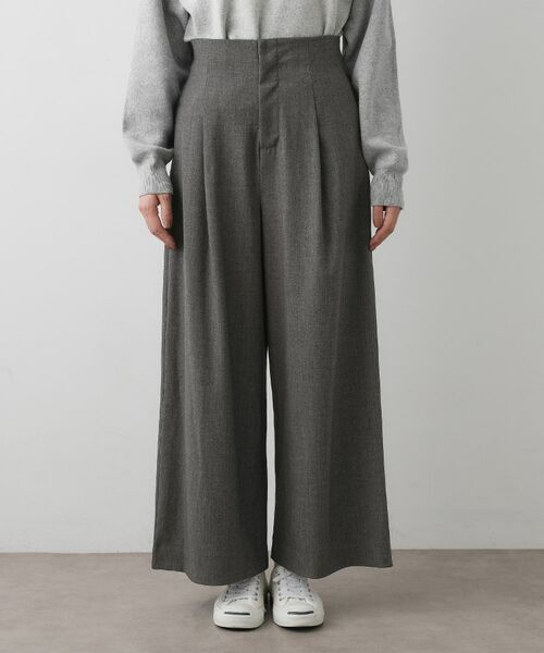 Dessin / デッサン パンツ | 【セットアップ可・洗える】ハイウエストタックパンツ | 詳細9