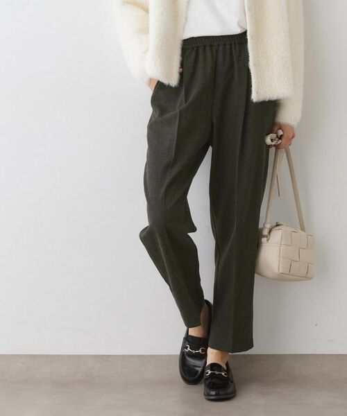 Dessin / デッサン パンツ | 【ウエストゴム・洗える】コンフォートテーパードパンツ(チャコールグレー(014))