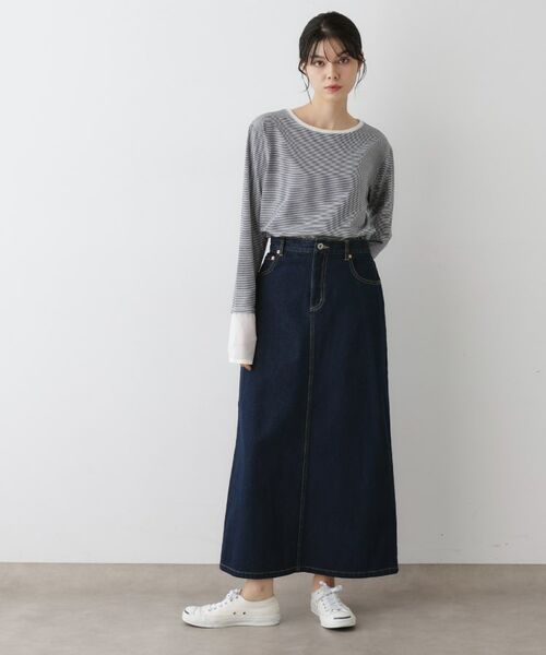 Dessin / デッサン ロング・マキシ丈スカート | 【2WAY・洗える】デニムジャンパースカート | 詳細13