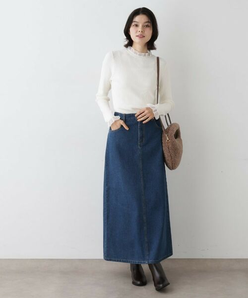 Dessin / デッサン ロング・マキシ丈スカート | 【2WAY・洗える】デニムジャンパースカート | 詳細6