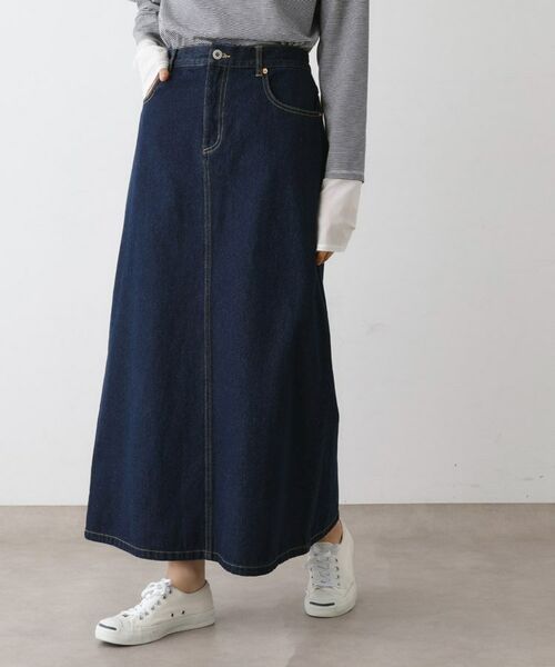 Dessin / デッサン ロング・マキシ丈スカート | 【2WAY・洗える】デニムジャンパースカート | 詳細9