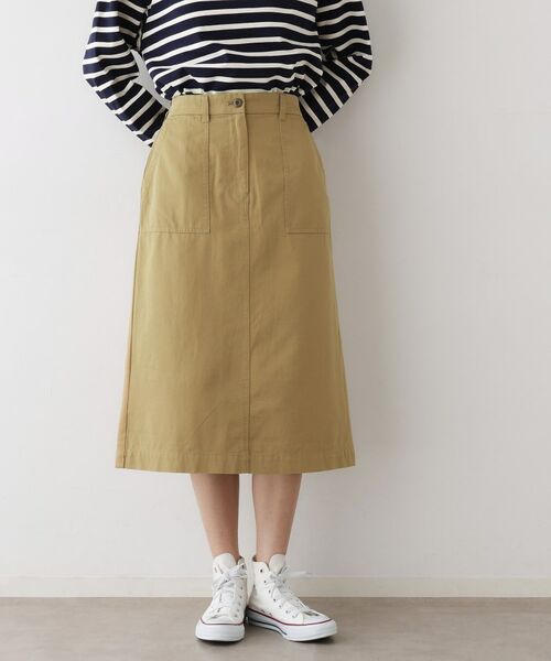 Dessin / デッサン ロング・マキシ丈スカート | 【洗える】ベイカーポケットワークスカート | 詳細6