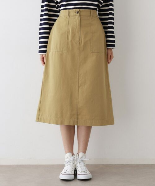 Dessin / デッサン ロング・マキシ丈スカート | 【洗える】ベイカーポケットワークスカート | 詳細9