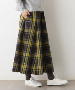 Dessin / デッサン ロング・マキシ丈スカート | 【洗える・ウエストゴム】チェック柄フレアスカート