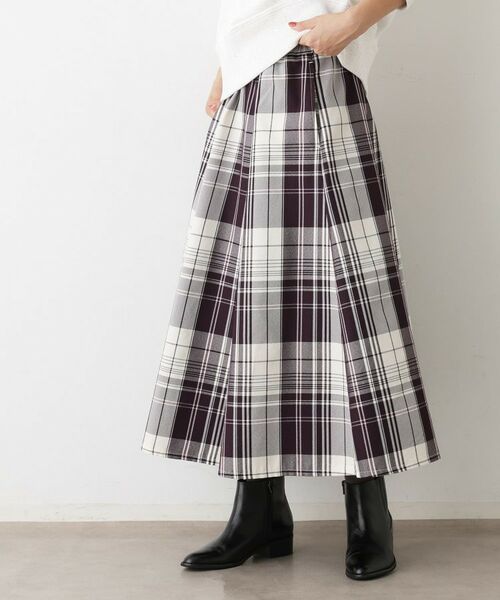 Dessin / デッサン ロング・マキシ丈スカート | 【洗える・ウエストゴム】チェック柄フレアスカート | 詳細11