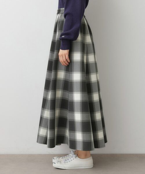 Dessin / デッサン ロング・マキシ丈スカート | 【洗える・ウエストゴム】チェック柄フレアスカート | 詳細15