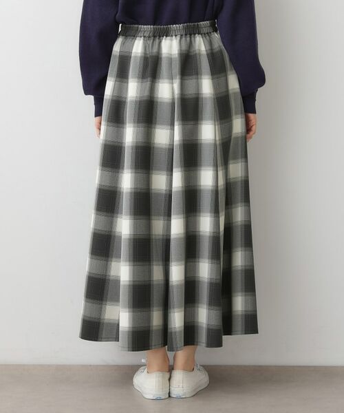 Dessin / デッサン ロング・マキシ丈スカート | 【洗える・ウエストゴム】チェック柄フレアスカート | 詳細16