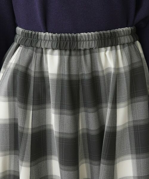 Dessin / デッサン ロング・マキシ丈スカート | 【洗える・ウエストゴム】チェック柄フレアスカート | 詳細17