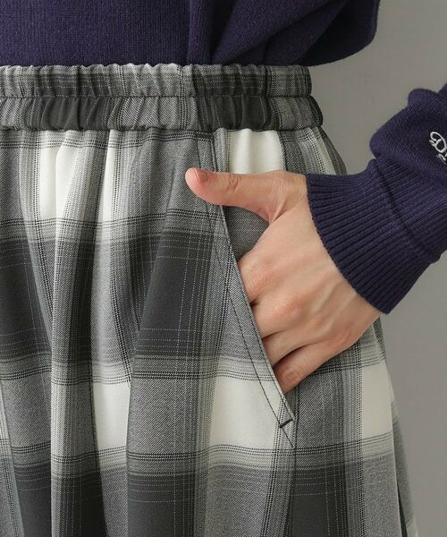 Dessin / デッサン ロング・マキシ丈スカート | 【洗える・ウエストゴム】チェック柄フレアスカート | 詳細18