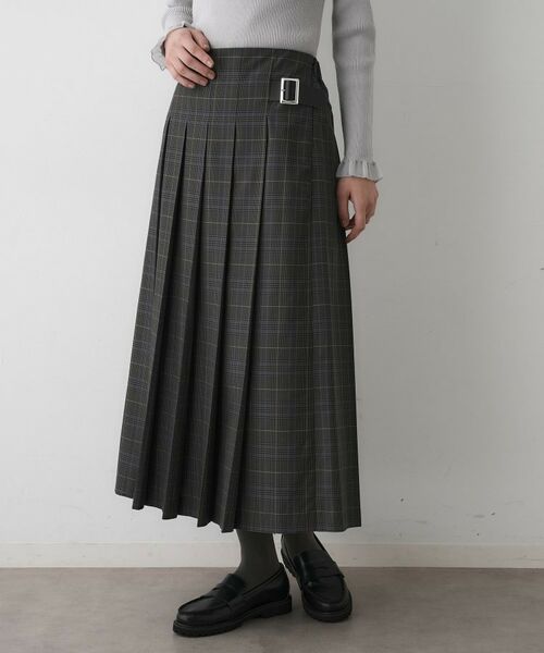 Dessin / デッサン ロング・マキシ丈スカート | 【洗える】ワイドプリーツスカート(ブルー(293))