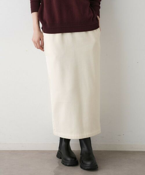 Dessin / デッサン ロング・マキシ丈スカート | 【セットアップ可/ウエストゴム】裏毛Iラインスカート | 詳細1