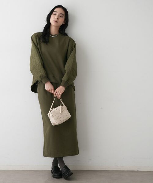 Dessin / デッサン ロング・マキシ丈スカート | 【セットアップ可/ウエストゴム】裏毛Iラインスカート | 詳細10