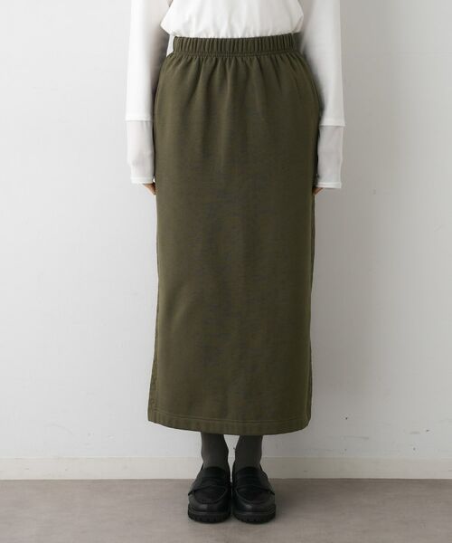 Dessin / デッサン ロング・マキシ丈スカート | 【セットアップ可/ウエストゴム】裏毛Iラインスカート | 詳細13