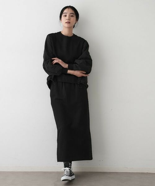 Dessin / デッサン ロング・マキシ丈スカート | 【セットアップ可/ウエストゴム】裏毛Iラインスカート | 詳細6