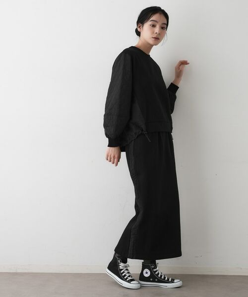 Dessin / デッサン ロング・マキシ丈スカート | 【セットアップ可/ウエストゴム】裏毛Iラインスカート | 詳細7