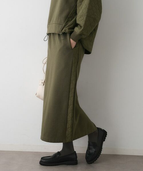 Dessin / デッサン ロング・マキシ丈スカート | 【セットアップ可/ウエストゴム】裏毛Iラインスカート | 詳細9
