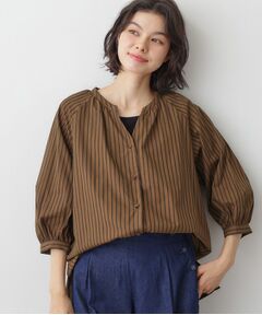Dessin / デッサン シャツ・ブラウス | 【洗える】ストライプカフス袖ブラウス