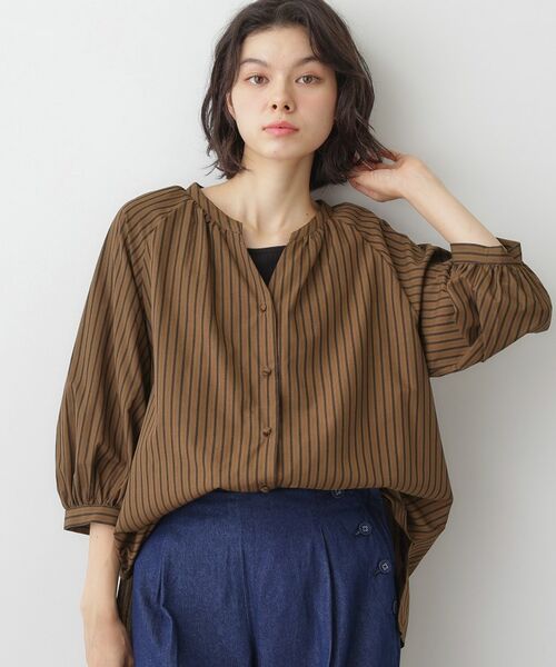 Dessin / デッサン シャツ・ブラウス | 【洗える】ストライプカフス袖ブラウス | 詳細10