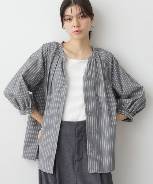Dessin / デッサン シャツ・ブラウス | 【洗える】ストライプカフス袖ブラウス | 詳細2