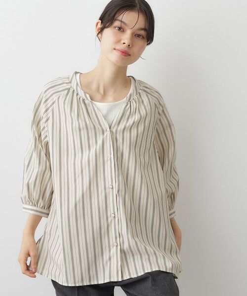 Dessin / デッサン シャツ・ブラウス | 【洗える】ストライプカフス袖ブラウス | 詳細5